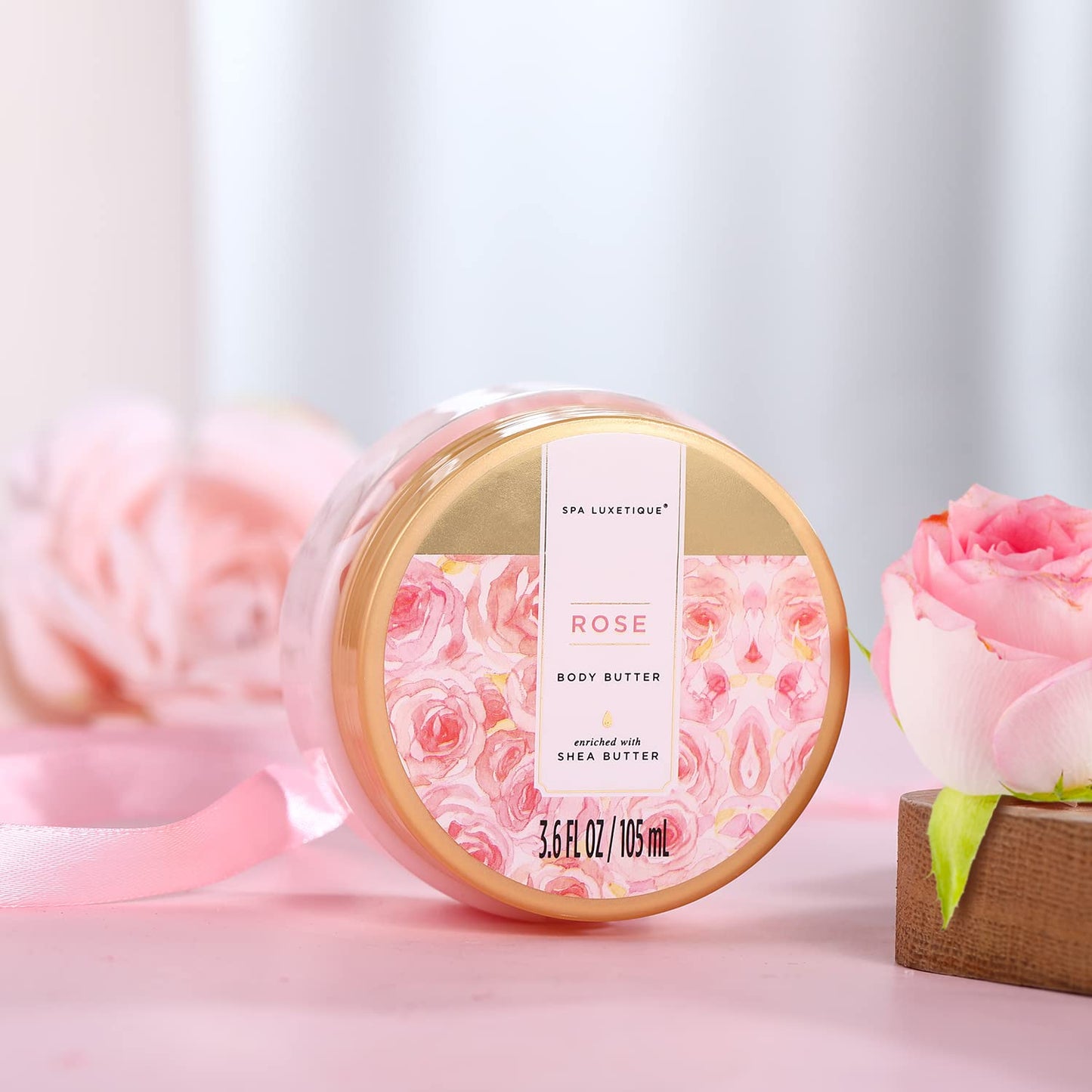 spa luxetique Gift Set For Women, Bath Sets for Women Gift, 8 Pcs Rose Spa Basket Includes Bubble Bath, Shower Gel, Body Lotion, Mom Birthday Gifts, Mother‘s Day Gift, Valentines Day Gifts for Her