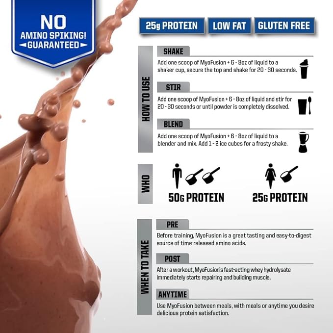 Gaspari Nutrition Myofusion Advanced Protein, Protein Blend with Whey Protein, Casein Protein and Isolate Protein, Low Fat and Gluten Free (Banana Cream, 2 Pound)