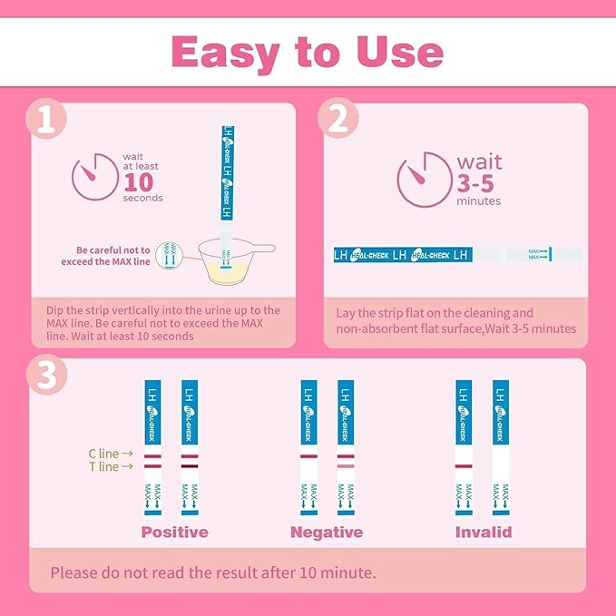 40 Pack Ovulation Tests with Cups, Bulk Ovulation Test Strips for Women, HEAL-CHECK Ovulation Predictor Kit, Accurate Fertility Tests for Home, Individually Wrapped 5mm LH Strips with Cups