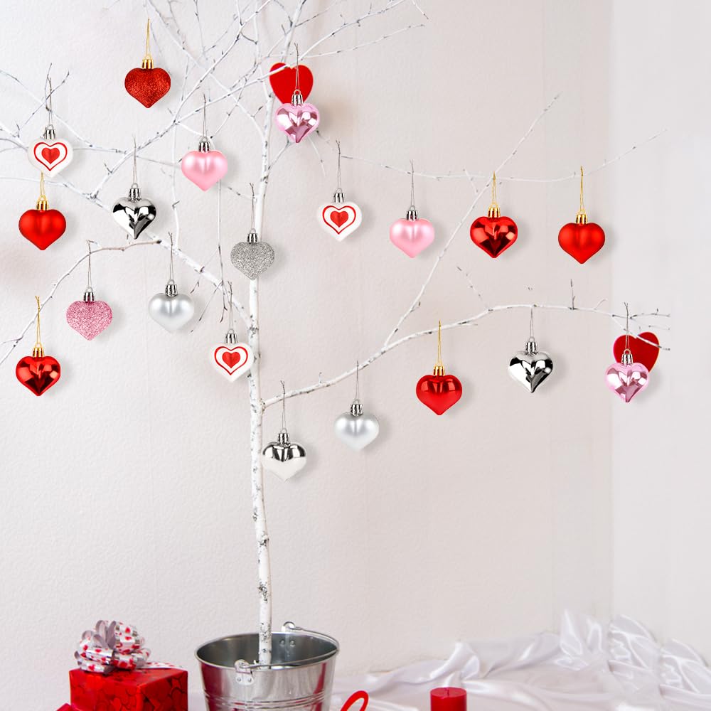 AKEROCK Valentines Day Door Decorations, 3D Heart Shaped Wooden Hanging Sign for Valentines Decorations or Wall Decor