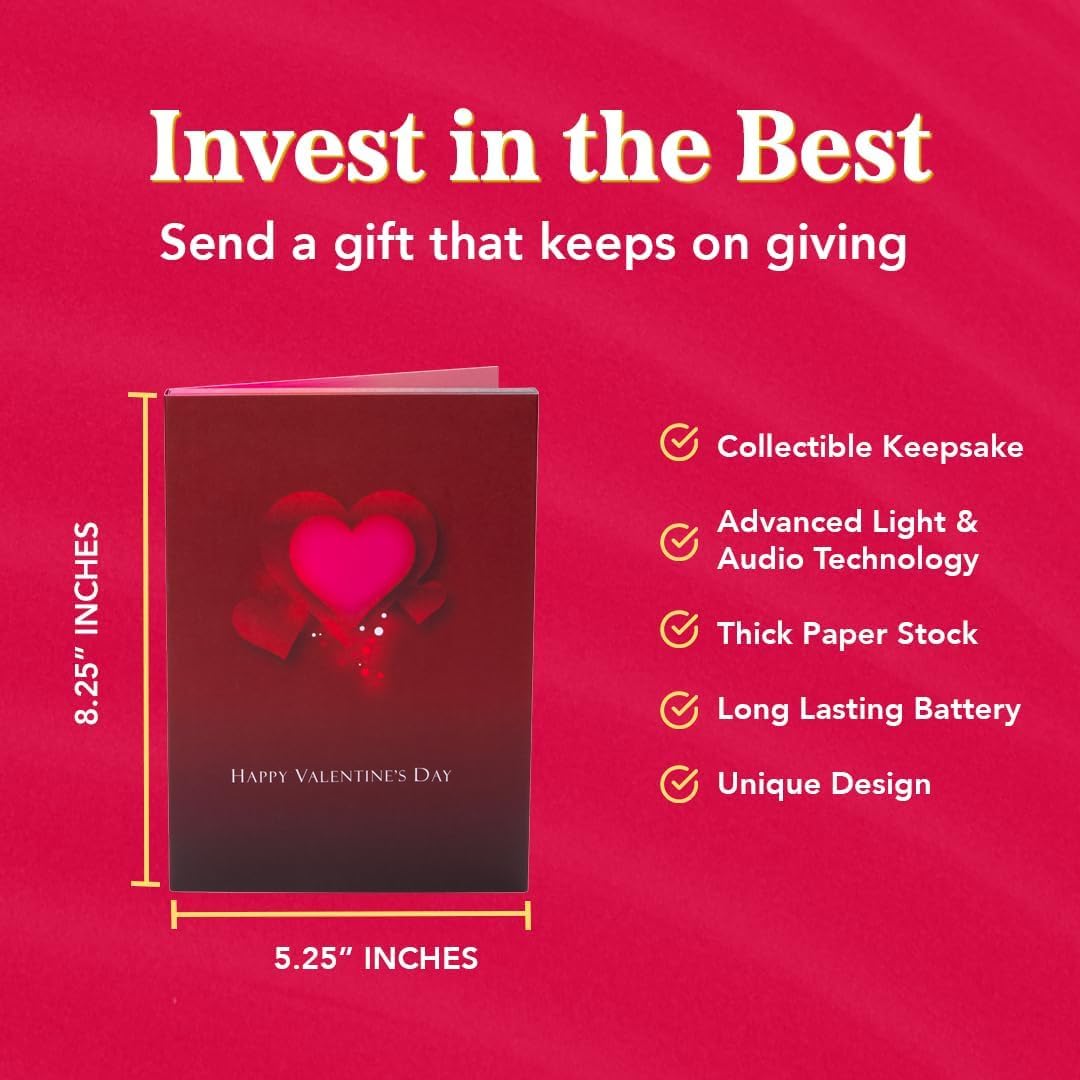 Pop Up Valentines Day Card Plays "Unchained Melody" - 3D Romantic Couple Scene with Roses & Glowing Heart Sunset - Musical Keepsake Gift For Your Sweetheart with Lights & Music (Cute Couple)