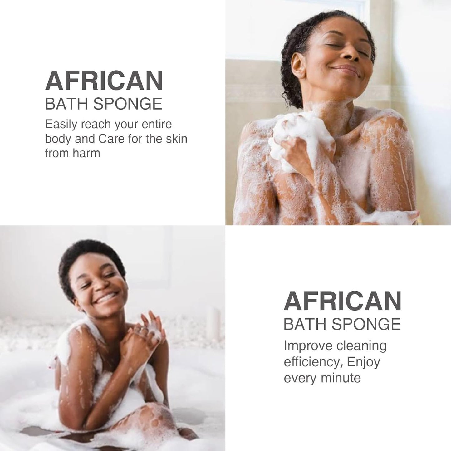 Exfoliating African Bath Sponge Set | 3-Piece Net Scrubber for Daily Use