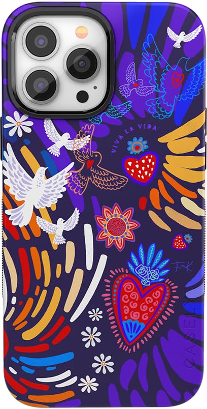 Casely iPhone 14 Pro Case | Opposites Attract | Day & Night Mountains | Compatible with MagSafe | Bold Protective Design