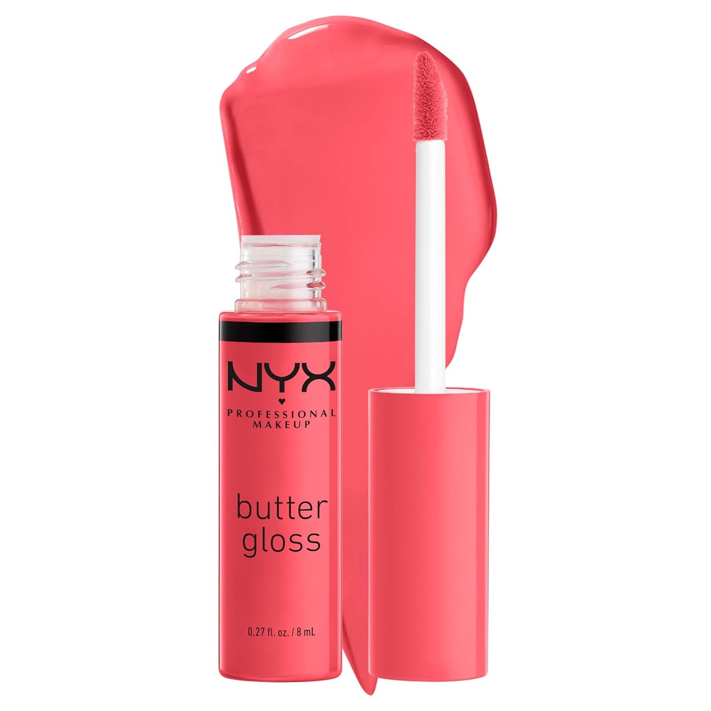 NYX Butter Gloss | Non-Sticky Lip Gloss for Women - Sorbet Coral