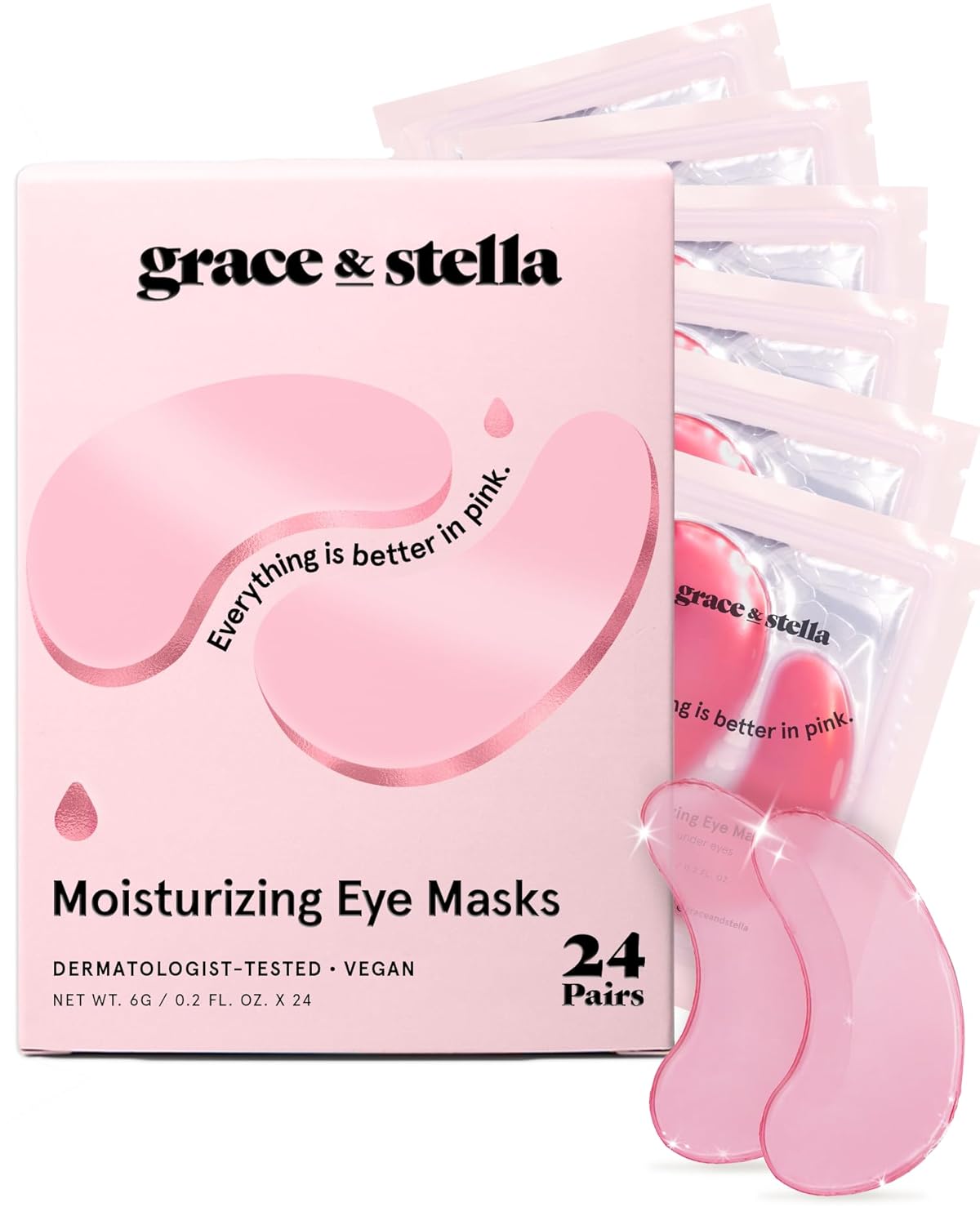 Under Eye Mask Patches | Reduce Dark Circles & Puffiness | Vegan Gel (72 Pairs)
