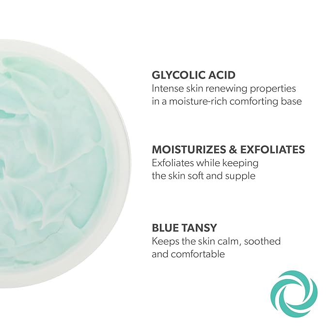 Serious Skincare Glycolic Acid Serum & Face Moisturizer Cream, Facial Renewal Skin Care Set, Exfoliating, Hydrating, Refine Texture, Lines, Pores, Discoloration, Skin Balancing Blue Tansy - Anti-Aging