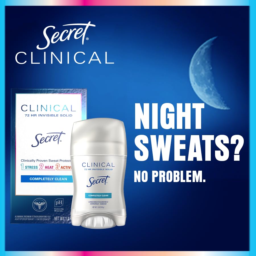 Secret Clinical Strength Antiperspirant | 72Hr Odor Protection | Clean Lavender