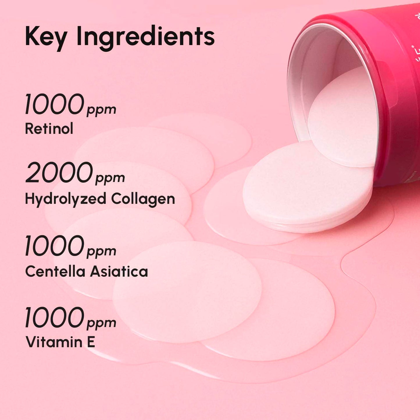 Glycolic Acid Toner Pads | Facial Peel with Tea Tree Oil & Vitamins | 50 Count