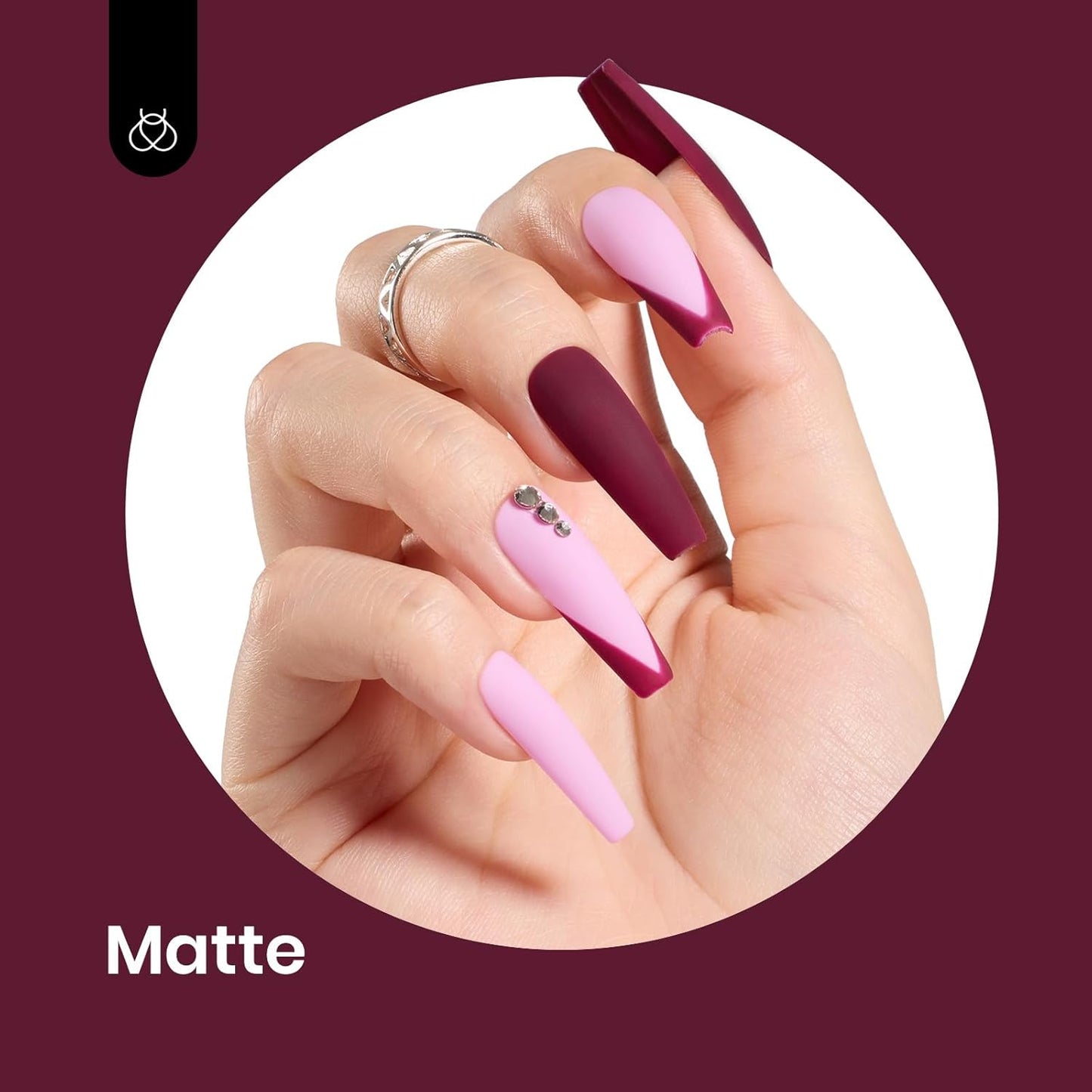 Dark Red Gel Nail Polish | 15ml Cherry Wine Color | Soak Off for Women