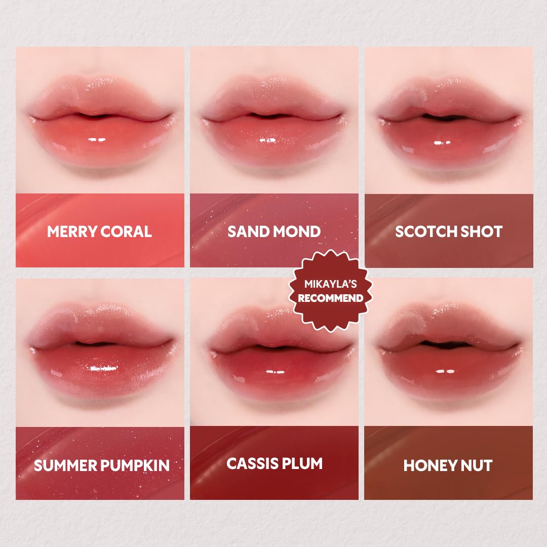 TIRTIR [*Mini Size Waterism Tinted Lip Gloss #28 Wintery, 0.06 Fl Oz – Kiss Ready Lipgloss, 12H Long Lasting Non Sticky Natural Tinted Glow Korean Multiuse Cheek and Lip Tint for Women gift