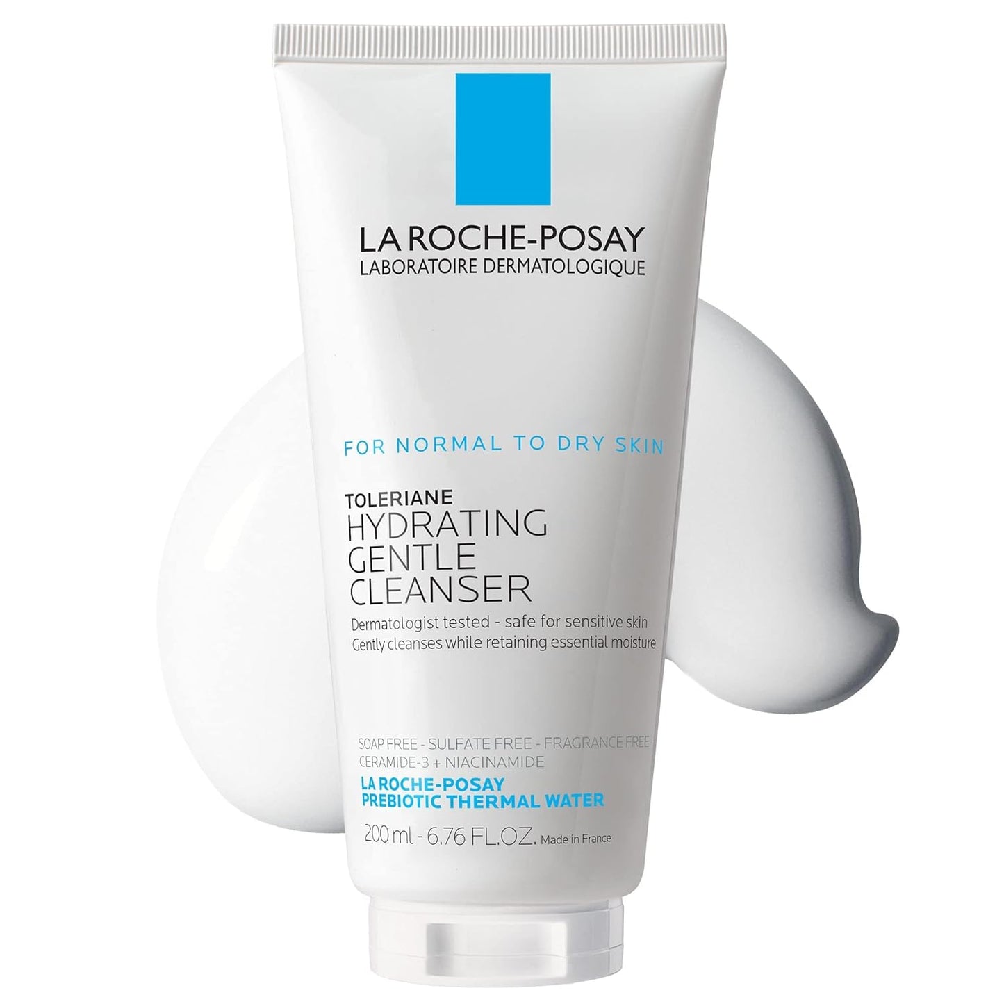 La Roche-Posay Toleriane Hydrating Face Cleanser | Niacinamide & Ceramides | Fragrance-Free for Sensitive Skin