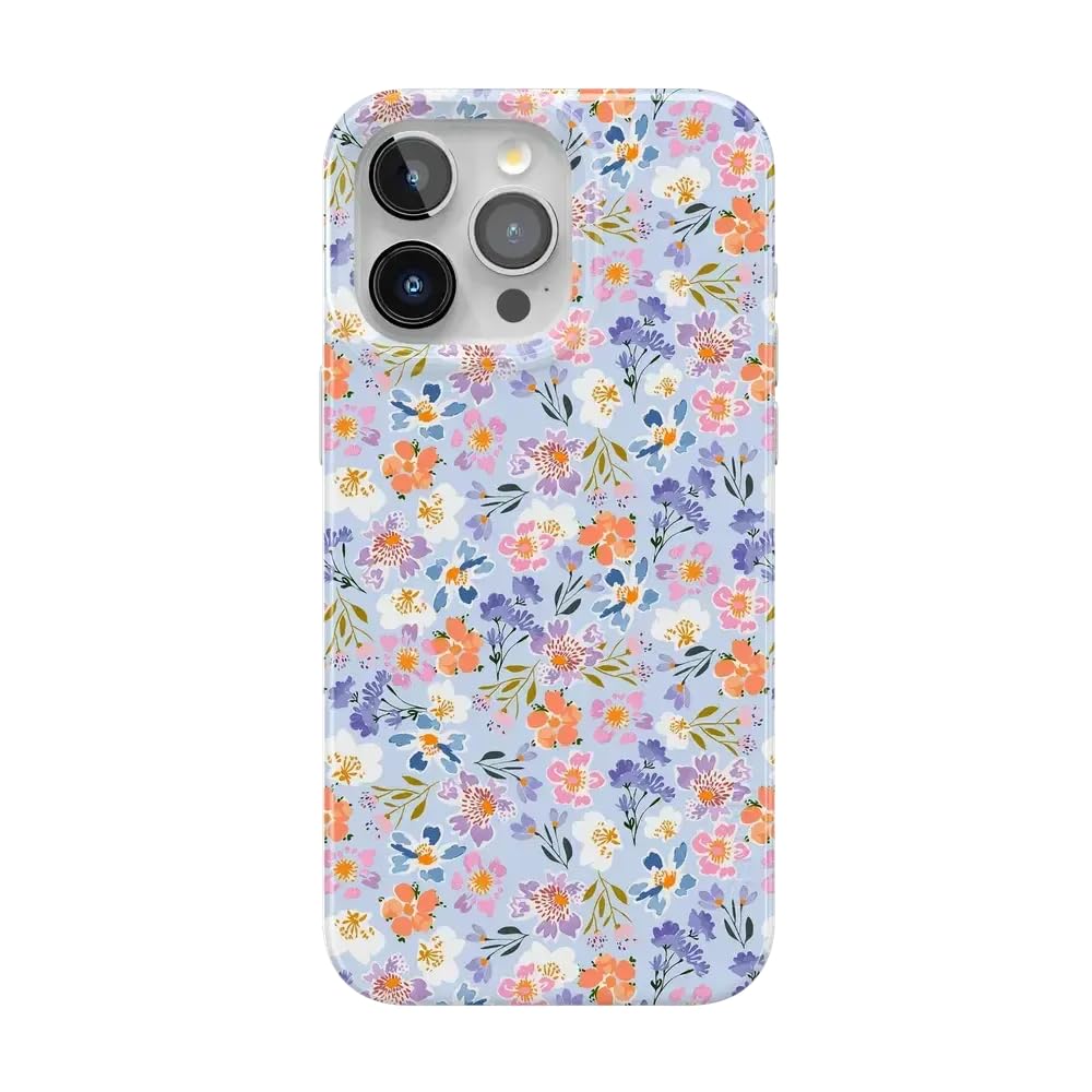 Casely iPhone 15 Pro Max Case | Nantucket Cottage | Blue Hydrangea | Compatible with MagSafe | Classic Ultra Slim Design