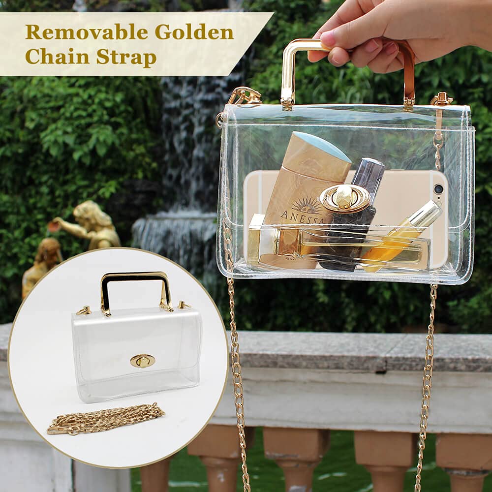 COROMAY Clear Purse for Women, Clear Bag for Stadium Events, Transparent Crossbody Bag for Women
