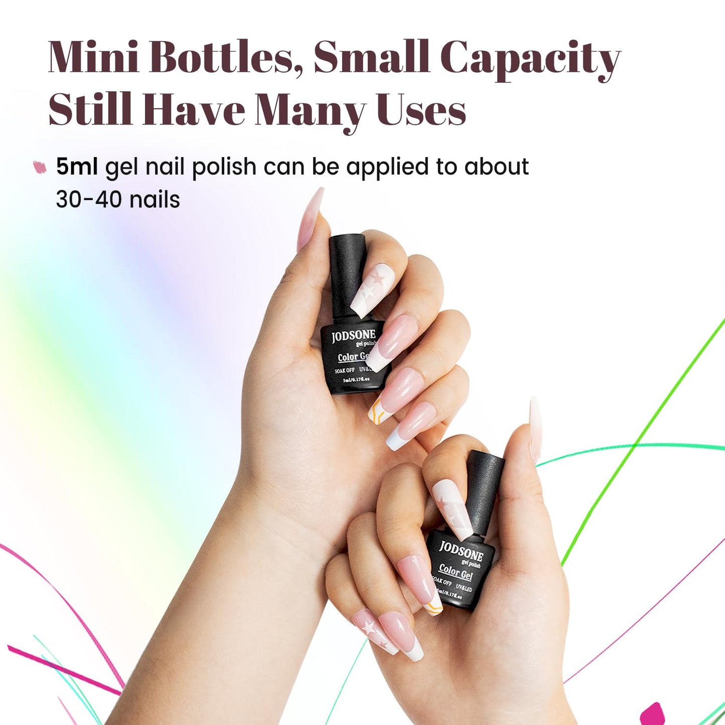 JODSONE 32-Color Jelly Gel Nail Polish Kit | High Shine & Matte Finish