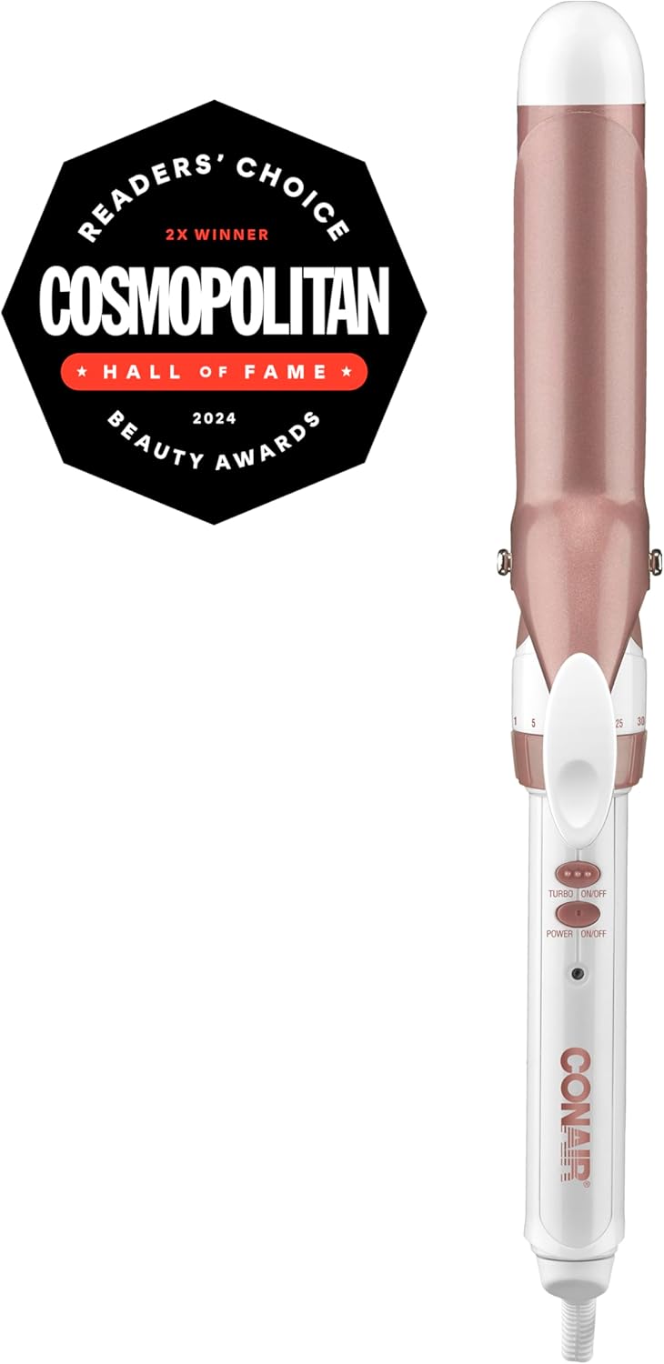 Conair Double Ceramic 3/4-Inch Curling Iron | Tight Curls for Short to Medium Hair