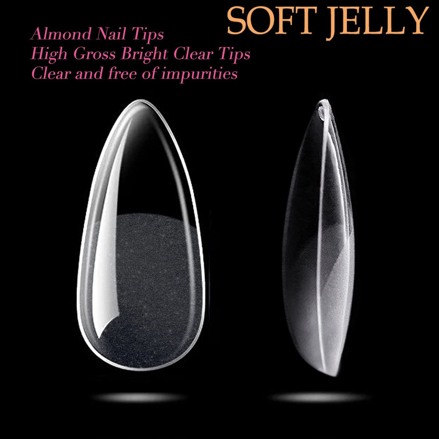 Soft Gel Nail Tips | 40ml Strong Adhesive Gel for Acrylic & Press-On Nails
