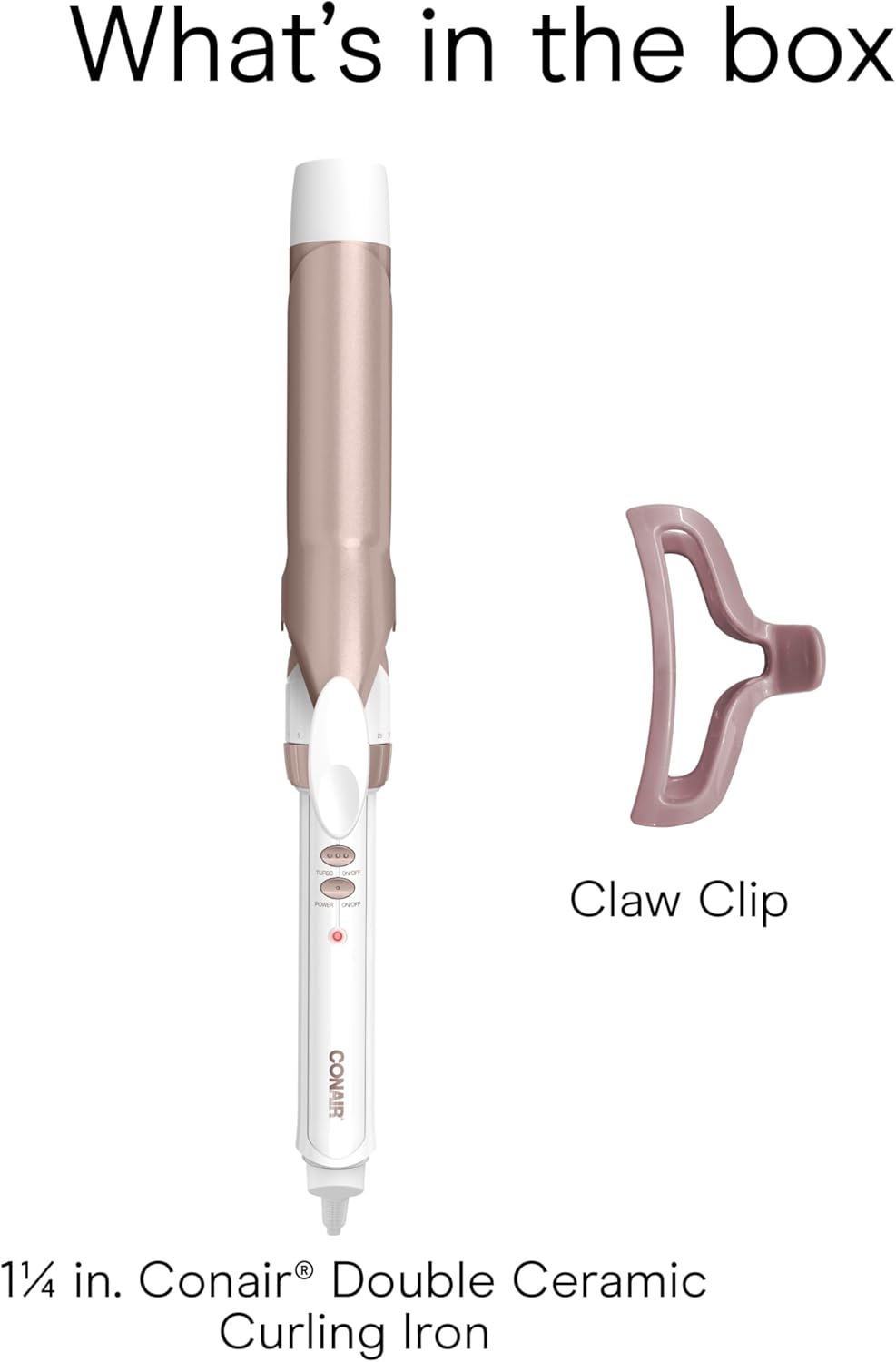 Conair Double Ceramic 1.5-Inch Curling Iron | Soft Waves for Medium/Long Hair