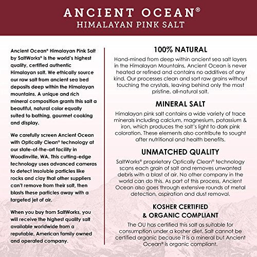 SaltWorks Ancient Ocean Himalayan Pink Salt, Coarse Grain, 5 Pound Bag