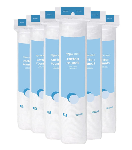 100% Cotton Hypoallergenic Makeup Removal Rounds | 600 Count | Eco-Friendly