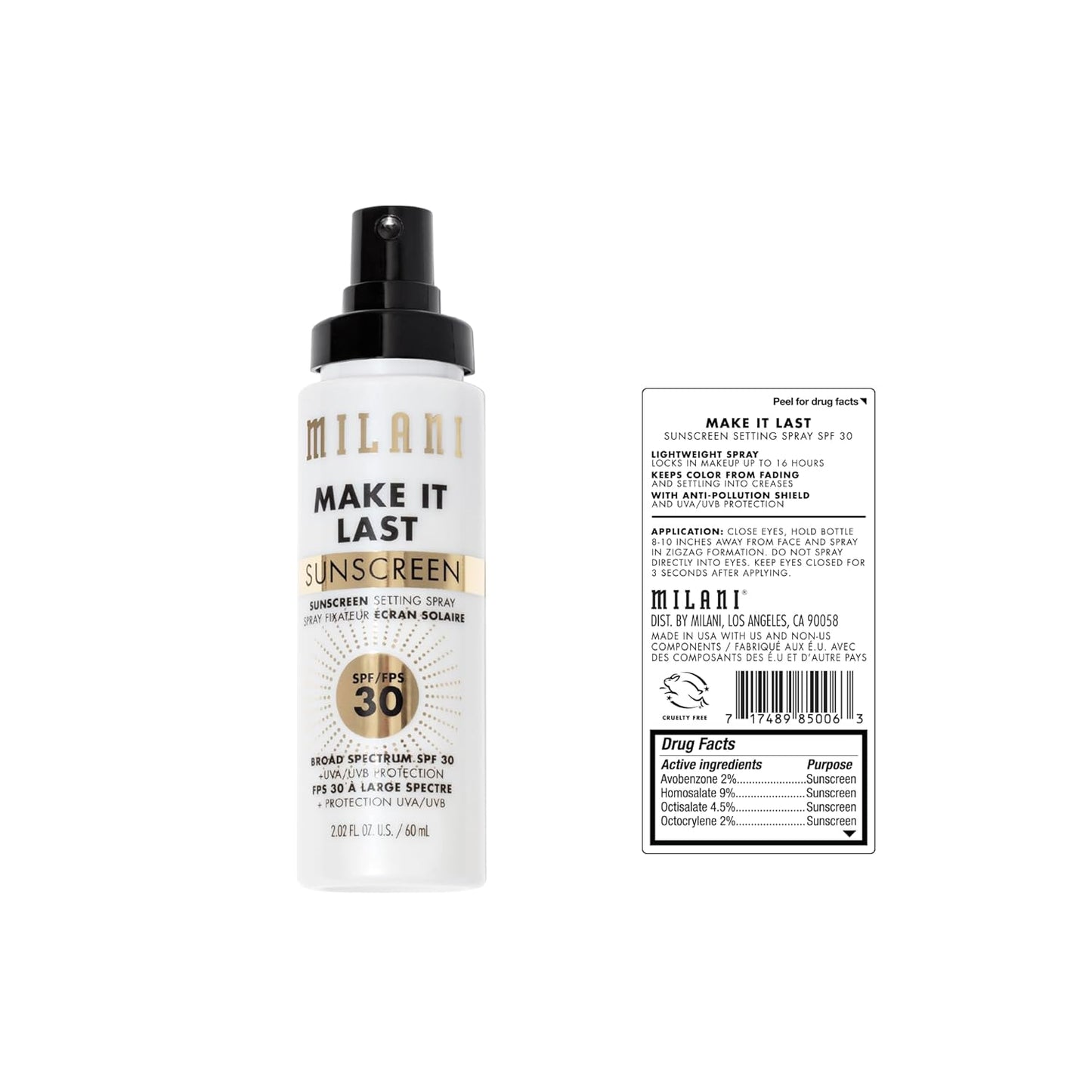 Milani Dewy Setting Spray & Primer | Hydrating Makeup Finish | 2 Pack