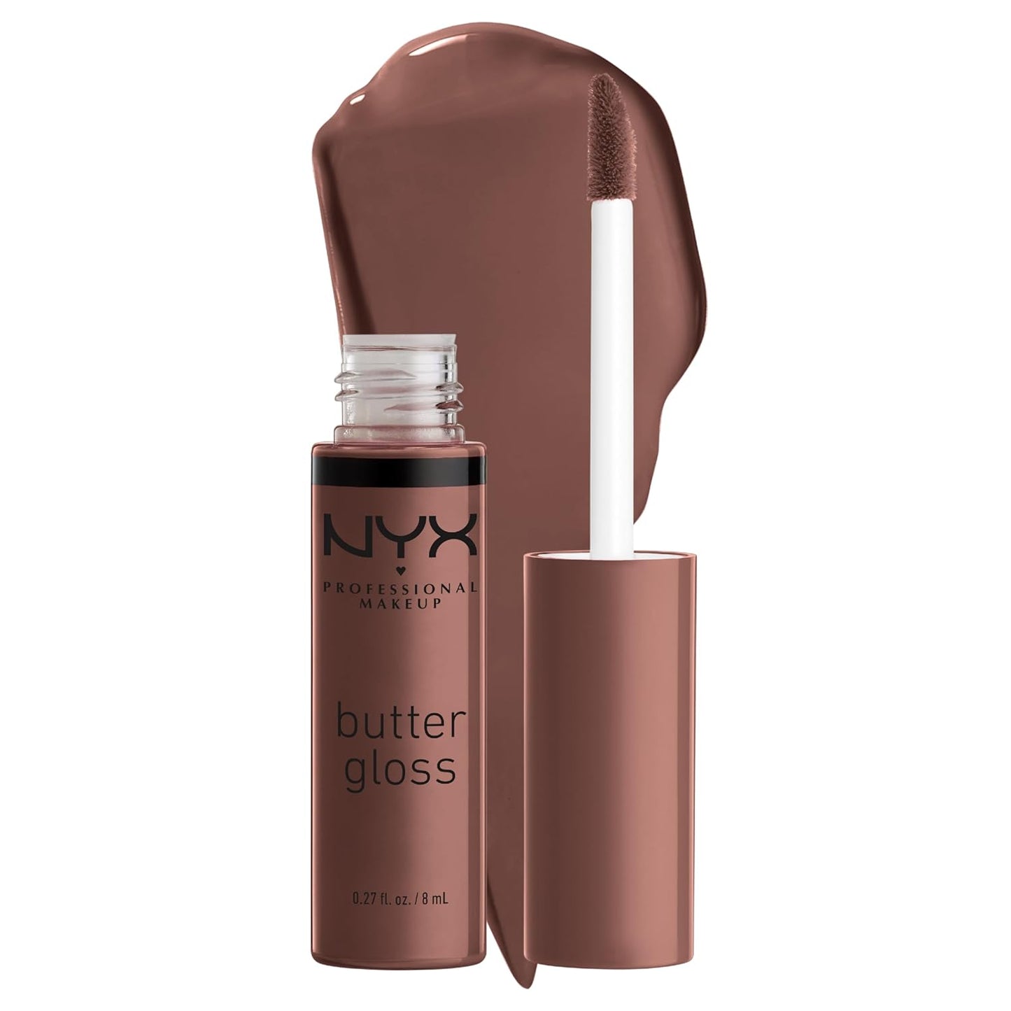 NYX Butter Gloss | Non-Sticky Lip Gloss for Women - Ginger Snap (Chocolate Brown)