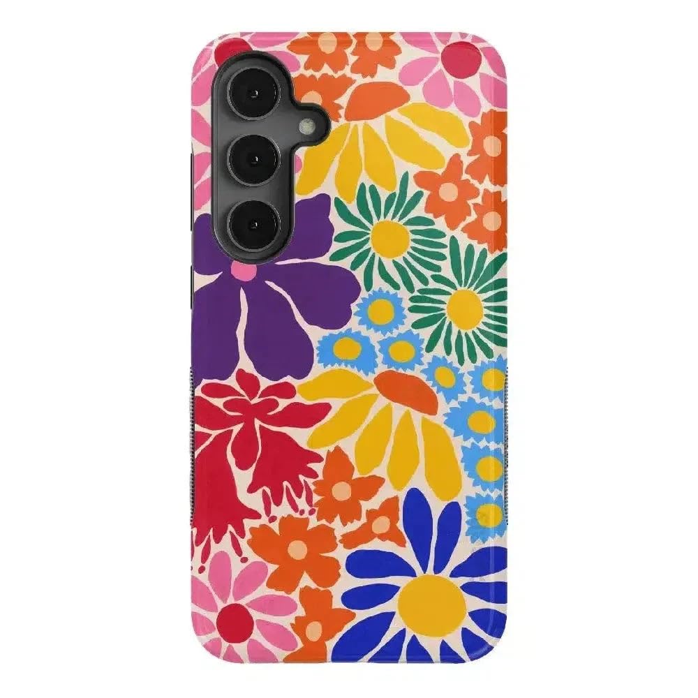 Casely Galaxy S25 Plus Case | Ink & Iris | Vintage Floral | Compatible with MagSafe | Bold Protective Design