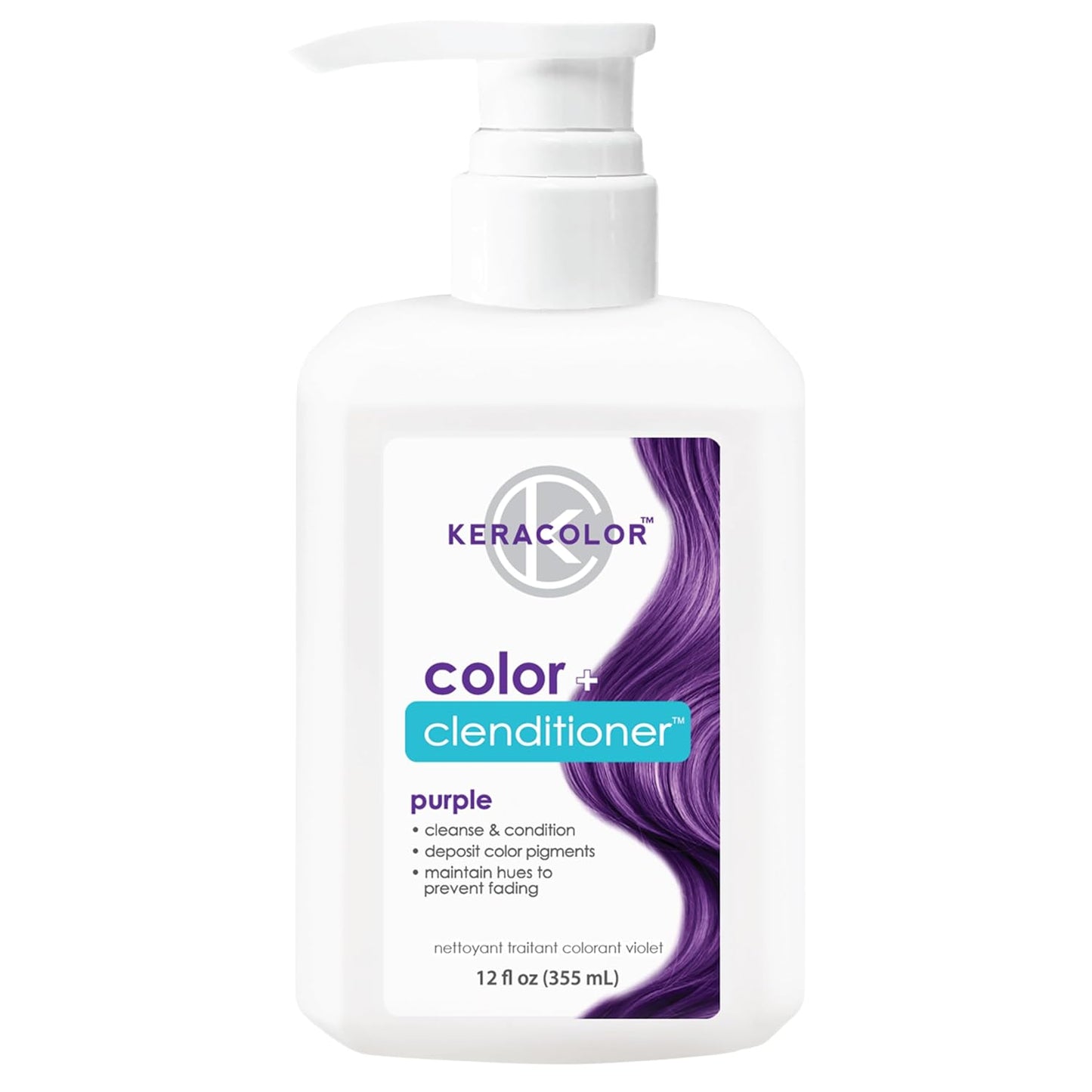 Keracolor Color + Clenditioner | 3-In-1 Color-Depositing Conditioner | 12 Fl Oz