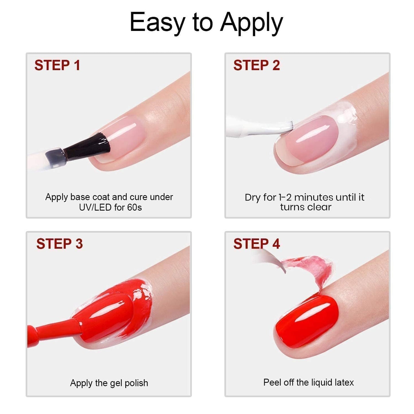 Beetles 3Pcs Gel Polish Set | 15ml No Wipe Base & Top Coat | Peel Off Latex