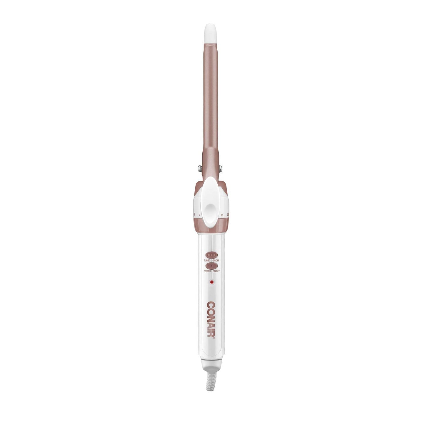 Conair Double Ceramic 1/2-Inch Curling Iron, 1/2-inch barrel produces spiral curls – for use on short to medium hair