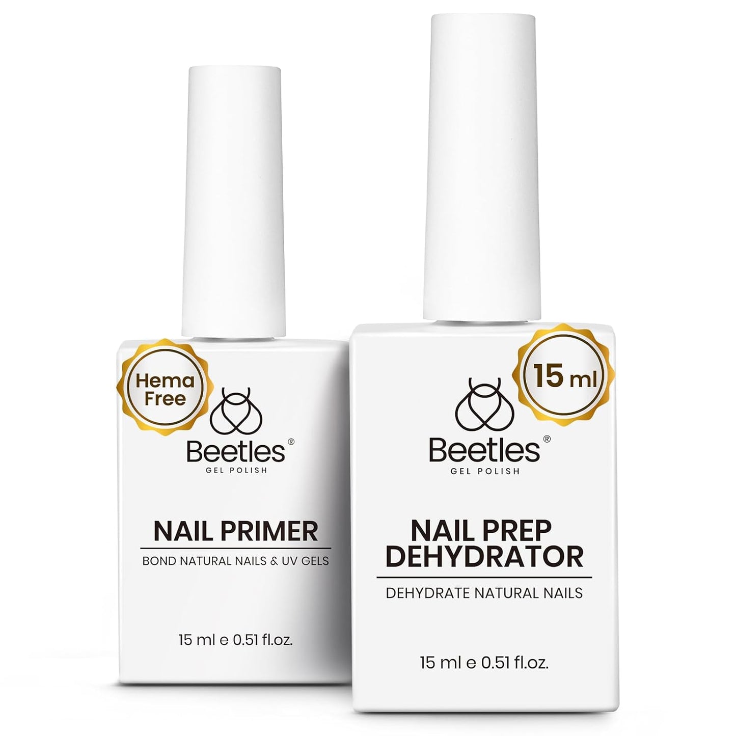 Beetles 4 Pcs Base & Top Coat Gel Kit | Acid-Free Nail Primer Set for Women
