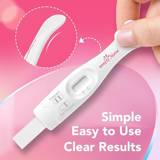 Easy@Home Pregnancy Test Sticks: Early Detection & Reliable + Easy@Home Ovulation Test Kit: 50 Ovulation Strips & 20 Early Pregnancy Tests & One Basal Body Thermometer & 70 Urine Cups