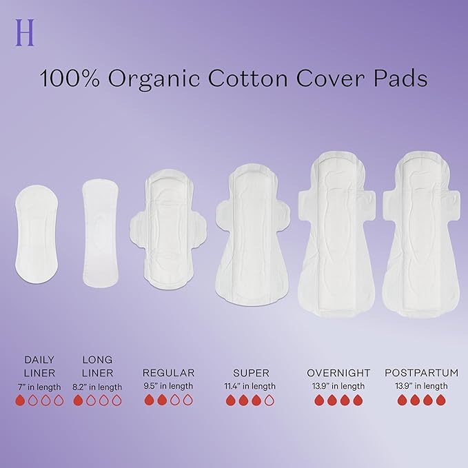 The Honey Pot Company - 80 ct - Sanitary Pads for Women - Non-Herbal Regular Flow w/Wings - Organic Cotton Cover & Ultra-Absorbent Pulp Core - Feminine Care - FSA & HSA Eligible