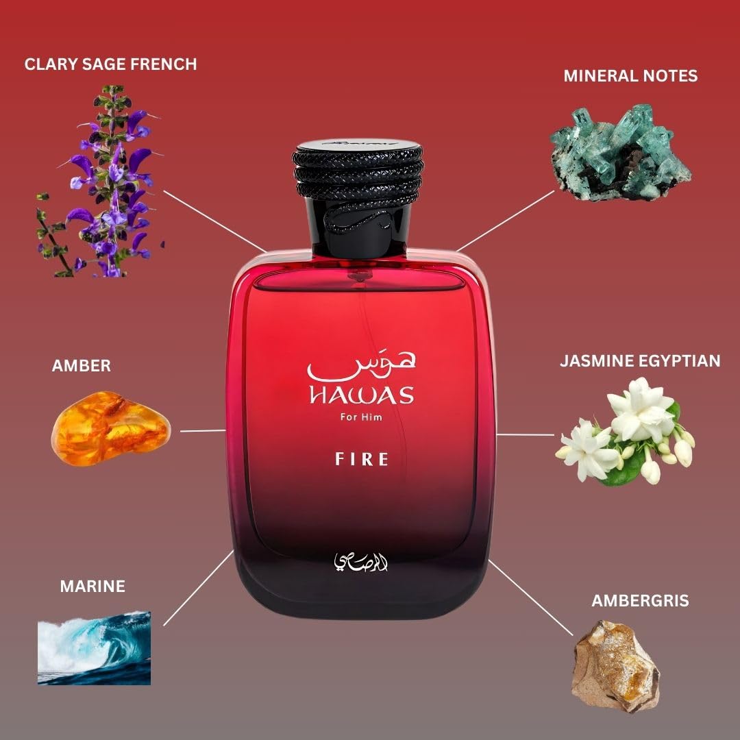 RASASI Hawas For Men | 100ML Long-Lasting Arabian Eau De Parfum - Bold Fragrance