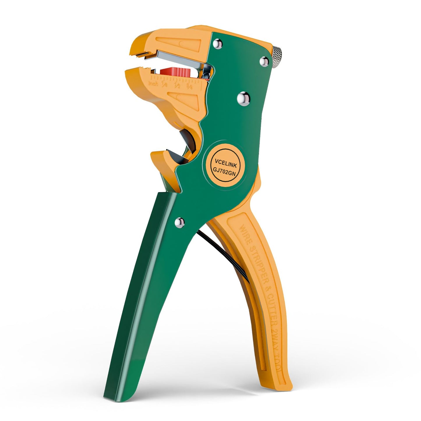 VCELINK Wire Stripper and Cutter, Professional Quick Strip Automatic Wire Stripper, 2 in 1 Adjustable Electrical Cable Wire Stripping Tool&Eagle Nose Self-Adjusting Wire Pliers (7-Inch)