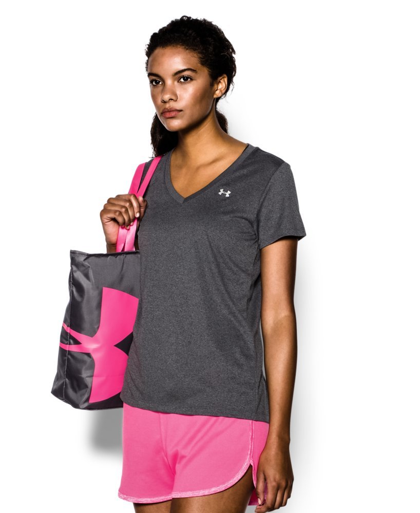 Under Armour Women's UA Tech™ V-Neck SM Gray