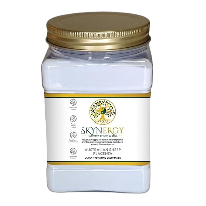 Australian Sheep Placenta Jelly Masks - Professional Grade HydroGlo facials Peel Off Face Mask for Skin Hydration, Radiance, Reduced Fine Lines, and Pigmentation | 12 Applications (30 Fl Oz)
