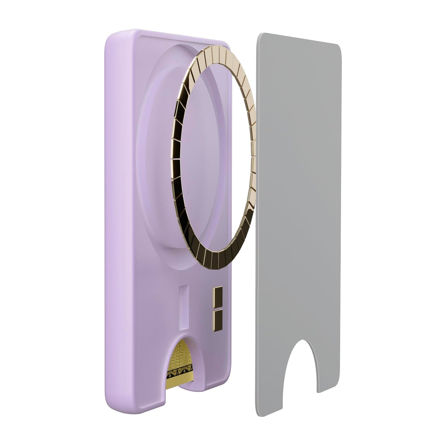 Casely MagWallet | Starfish Wishes | Coral Pink Shimmer | Slim Wallet Card Holder | Compatible with MagSafe | Soft-Touch Hard Silicone | Holds Up to 3 Cards