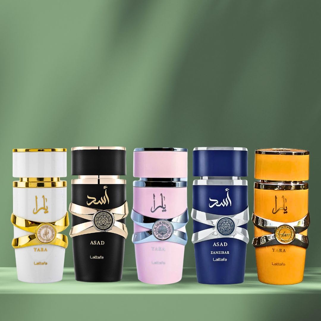 Yara Tous Eau de Parfum Spray for Women | 3.4 Oz | Pack of 5 | Lattafa