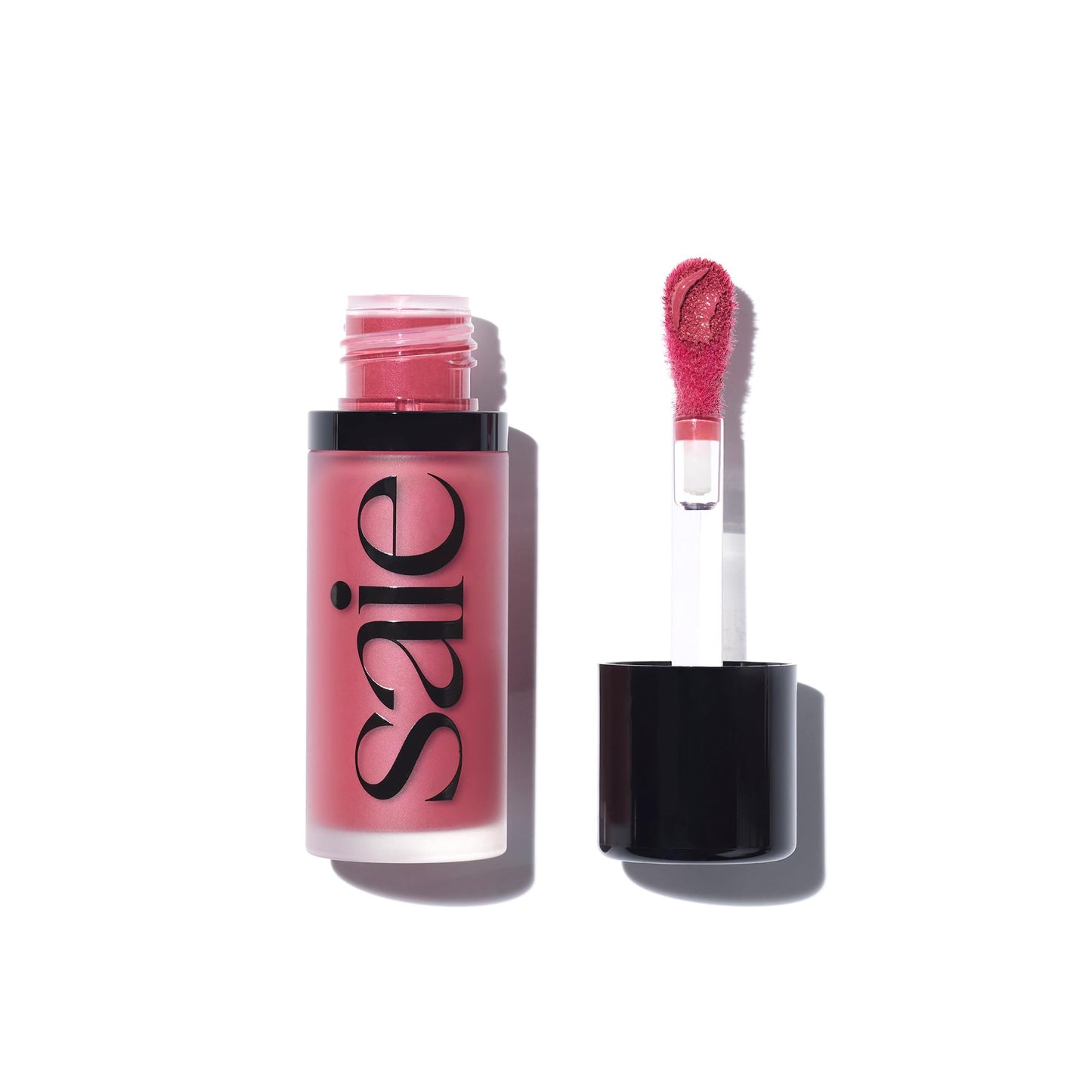 Saie Dew Blush - Lightweight Liquid Blush with a Blendable + Buildable Cream Finish - Dewy Cheek Tint with Doe Foot Wand Makeup Applicator - Dreamy (.40 oz)