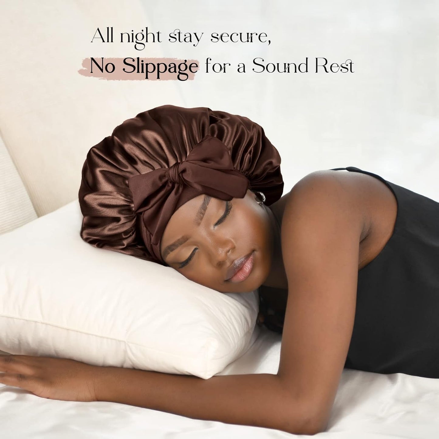 Silk Bonnet for Sleeping | Double Layer Satin Lined | Pink Hair Protection