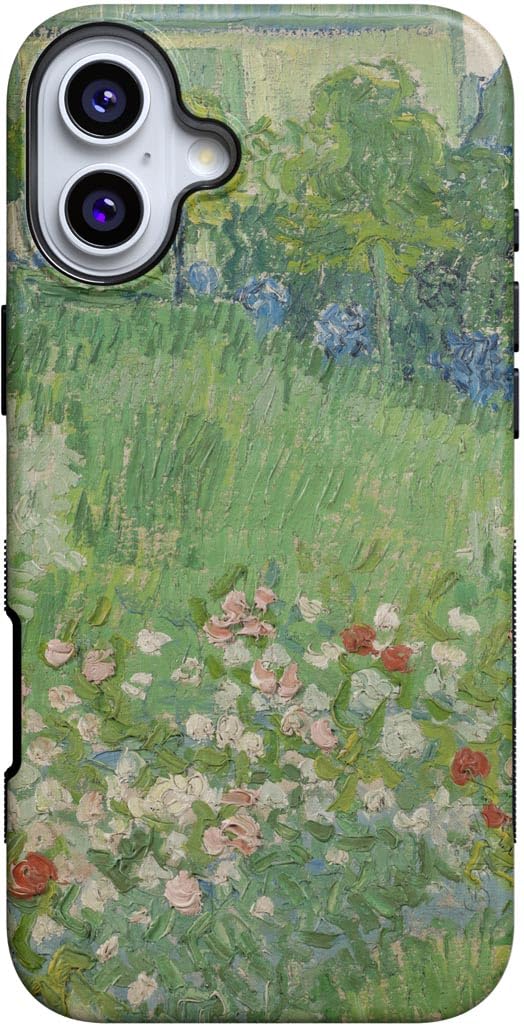 Casely iPhone 16 Case | Nantucket Cottage | Blue Hydrangea | Compatible with MagSafe | Bold Protective Design