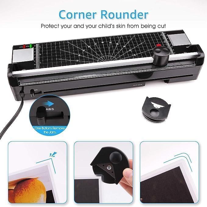 A3/A4/A6 Laminator Machine, YE381 Thermal Laminating Machine for Home Office School Use with 70 Laminating Pouches