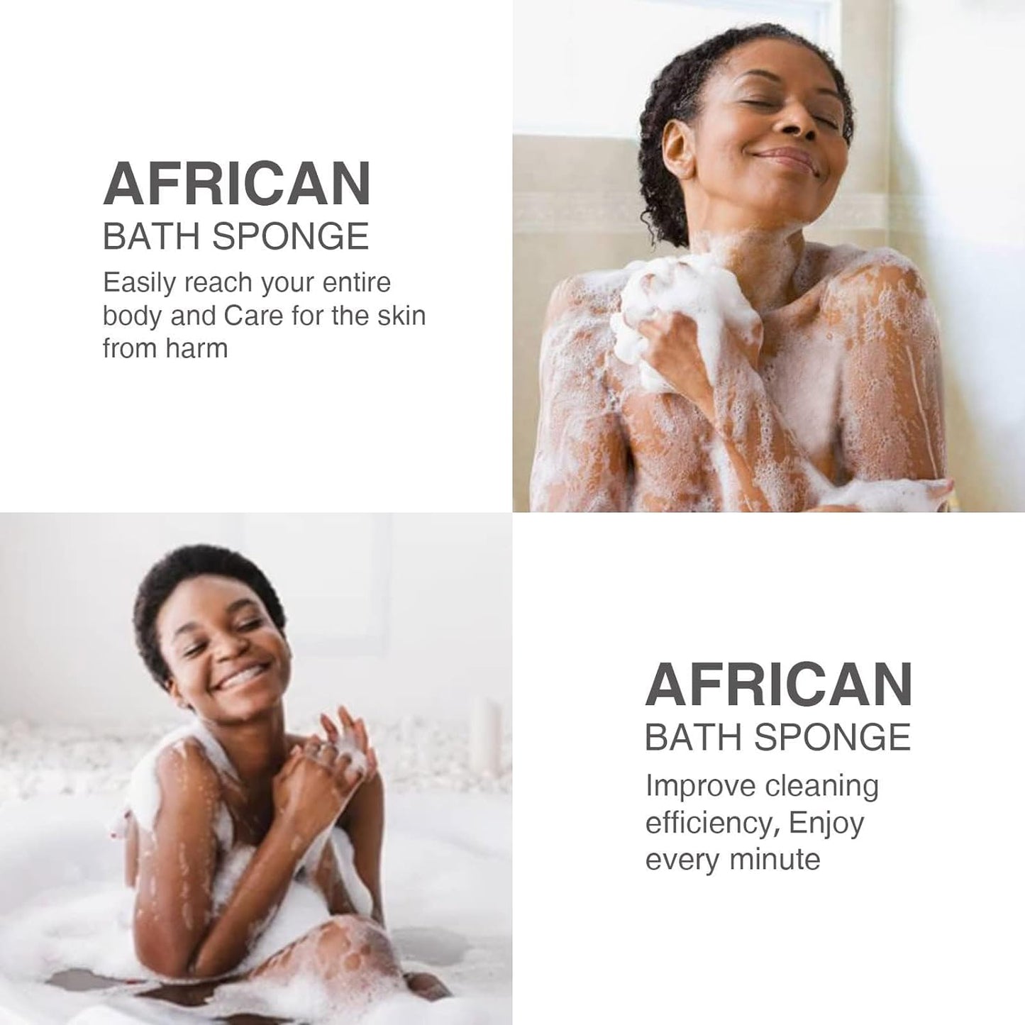 3-Piece African Exfoliating Shower Set | Bright Colors for Smooth Skin