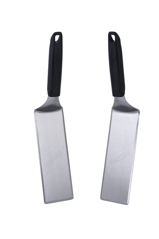 BLACKSTONE 5550 Extra Long Griddle Spatula Set of 2- Perfect Heavy-Duty Stainless Steel Premium Flat Top BBQ Grill Accessories, Non-Slip Plastic Handle, Heat Resistant, Dishwasher Safe Easy to Clean