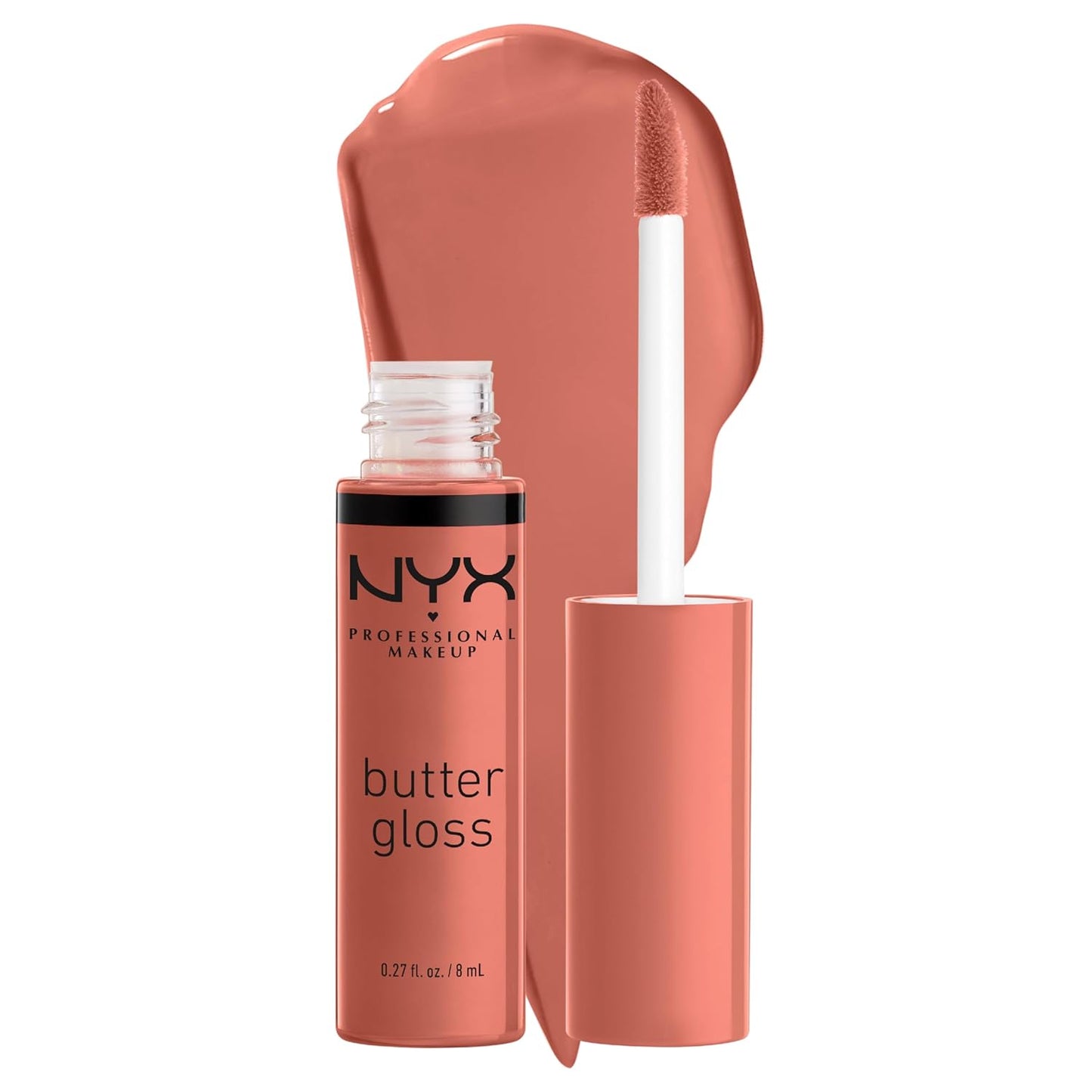 NYX Butter Gloss | Non-Sticky Peach Nude Lip Gloss for All Skin Tones