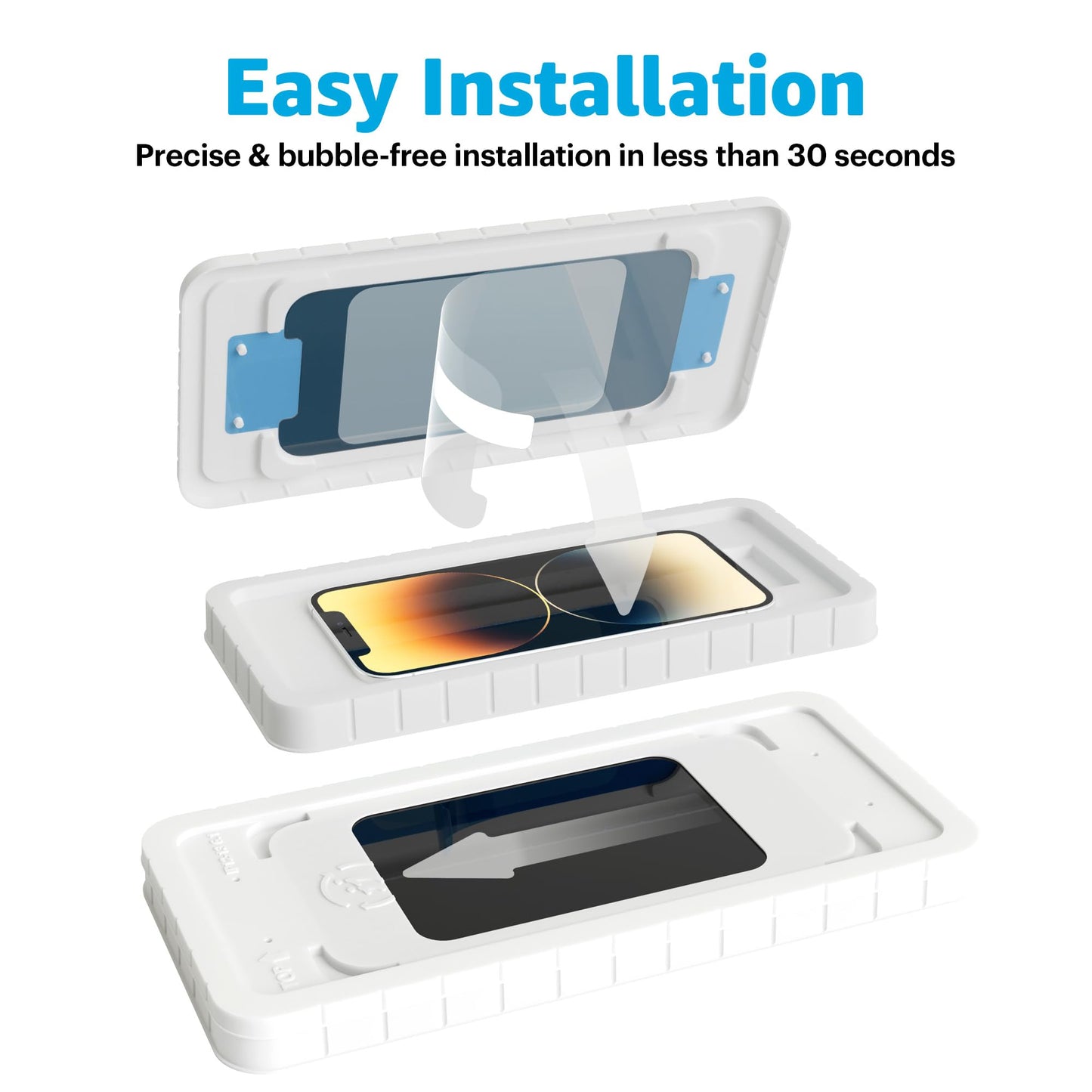 Casely iPhone 16, iPhone 15 Premium Tempered Glass Screen Protector