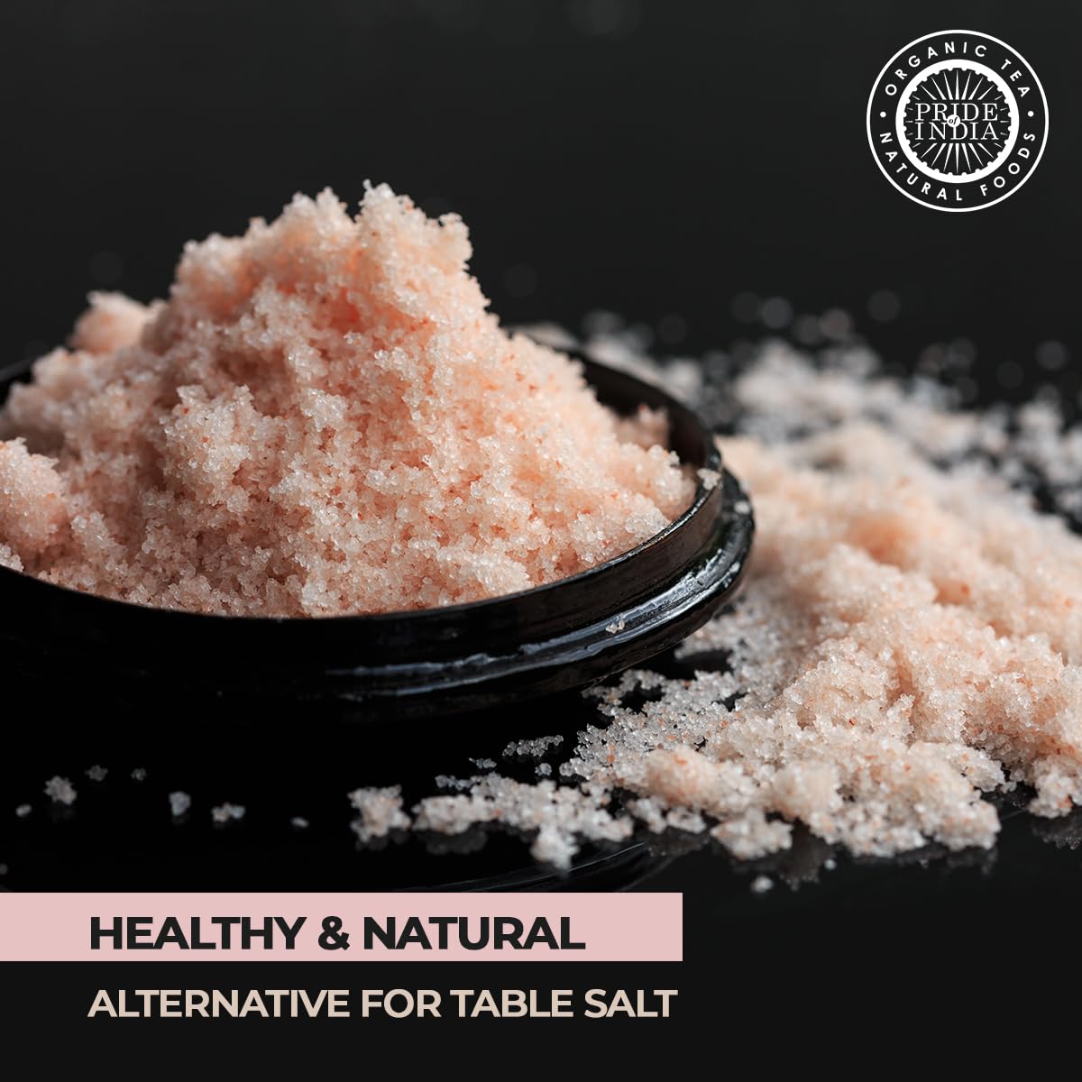 Pride Of India - Pure Himalayan Pink Salt - Enriched w/ 84+ Natural Minerals, Fine Grind 2.2 Pound (35.2 oz.) Jar - Himalayan Salt, Himalayan Pink Salt, Pink Himalayan Salt, Grind Salt, Pure Rock Salt