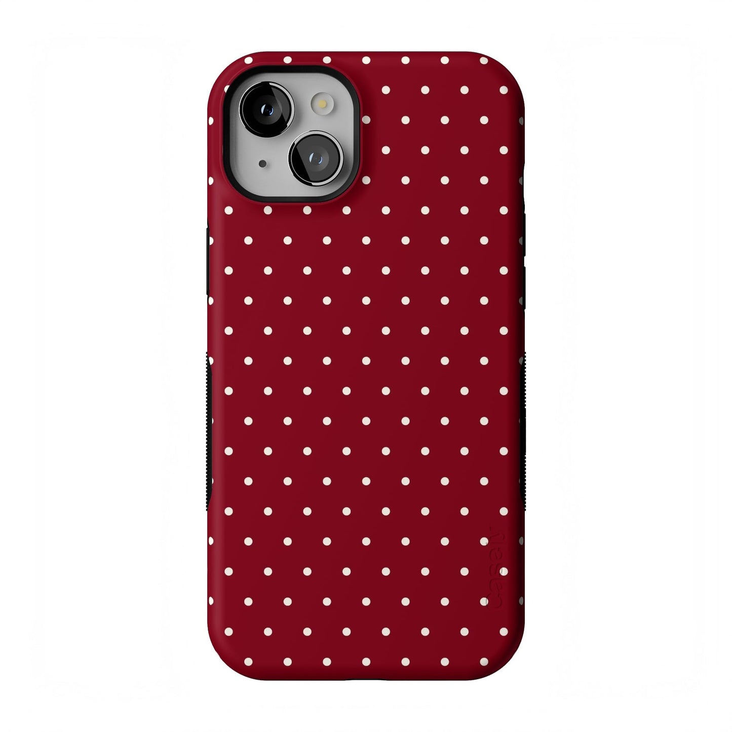 Casely iPhone 17 Pro Max Case | On The Dot | Maroon Polka Dot | Compatible with MagSafe | Bold Protective Design