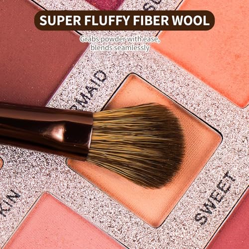 MAANGE 14-Piece Makeup Brush Set with Aluminum Ferrule- Premium Synthetic Makeup Brushes Kit Foundation Powder Brush Eye Shadow for Beginners & Professionals(Dark Coffe)