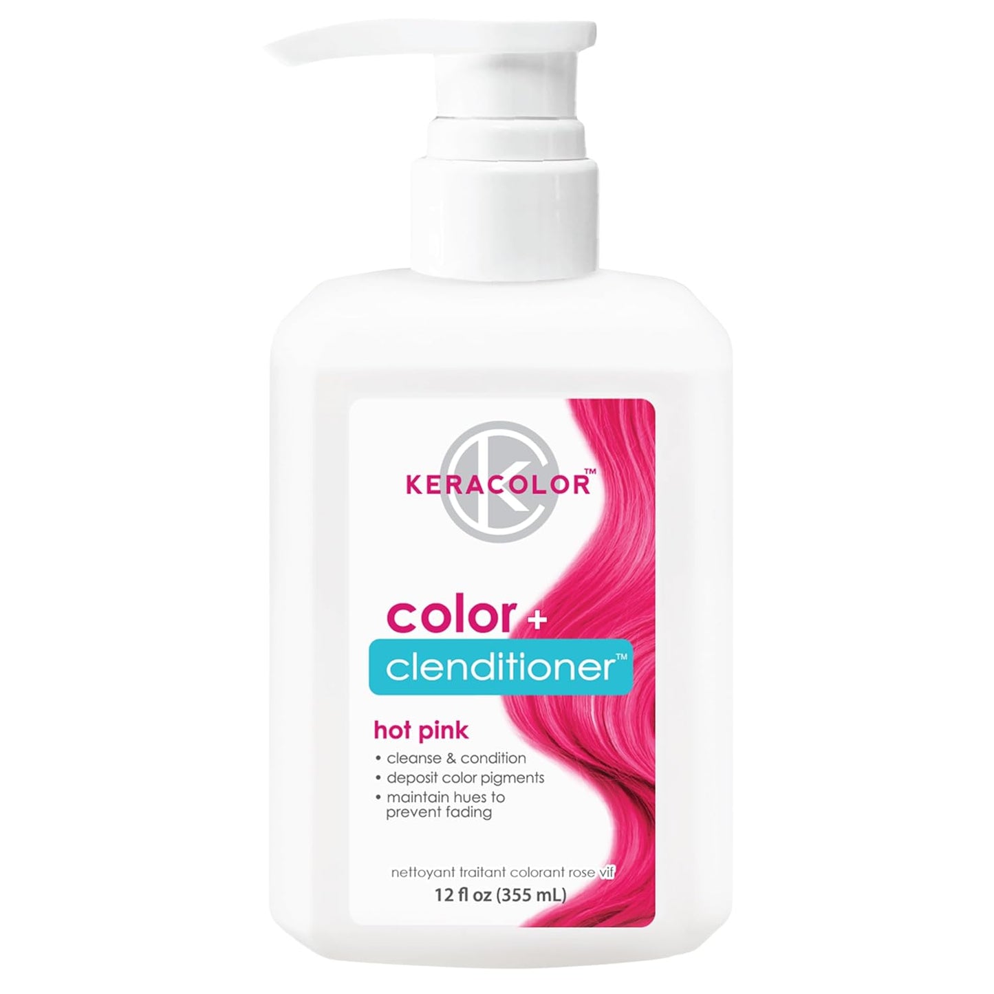 Keracolor Color + Clenditioner | 3-In-1 Color-Depositing Conditioner, 12 Fl Oz